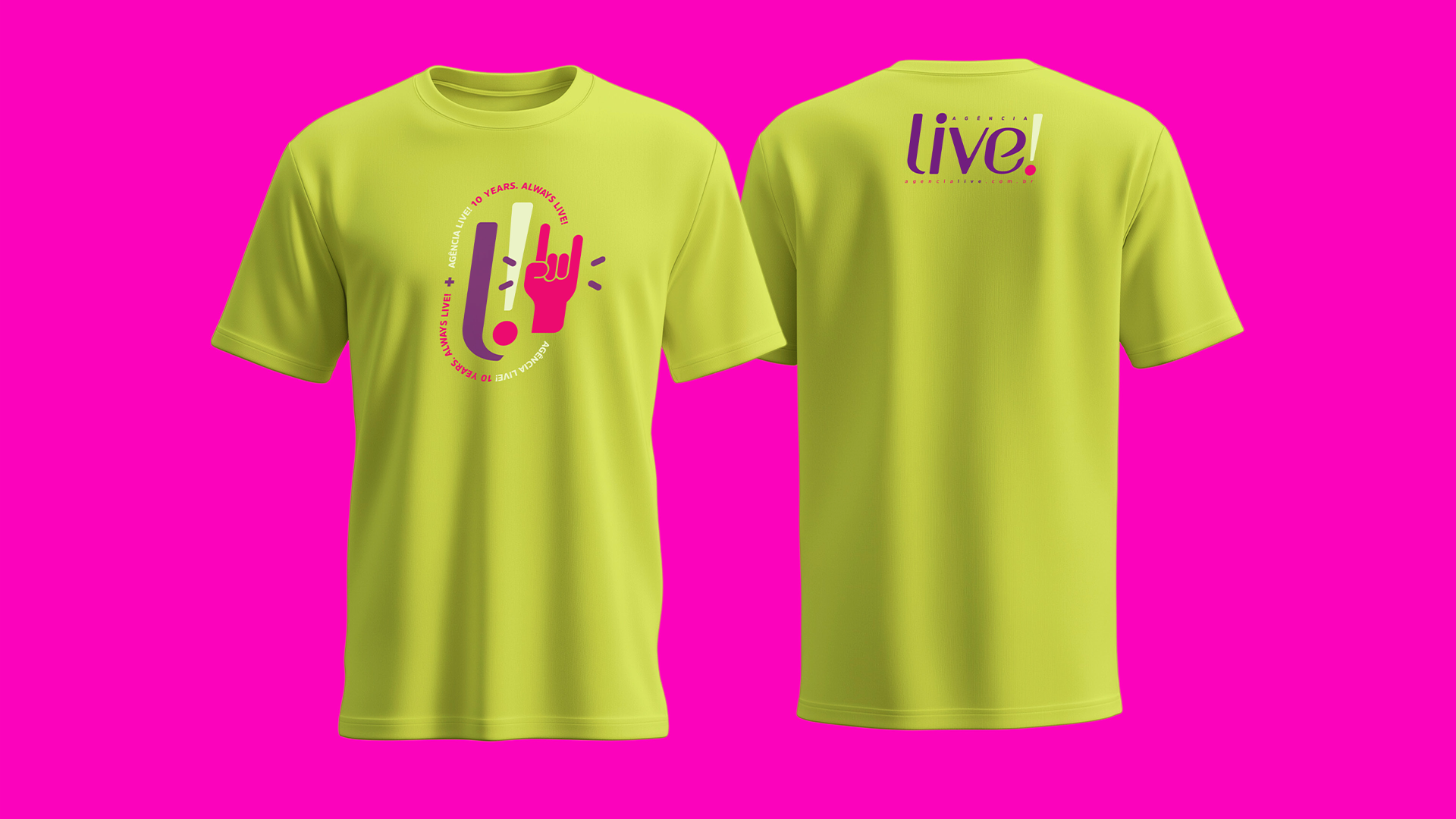 Camiseta Agência Live frente e costas